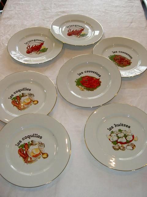 Franse visborden schaaldieren, Antiek en Kunst, Antiek | Servies los, Ophalen of Verzenden