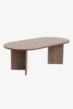 Bruine ovale salontafel - 120x60x40 cm, Gebruikt, 100 tot 150 cm, Minder dan 50 cm, Ovaal