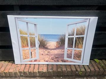 Buiten canvas strand doorkijk beschikbaar voor biedingen