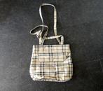 Vintage tas beige ruit schoudertas, Sieraden, Tassen en Uiterlijk, Tassen | Damestassen, Ophalen of Verzenden, Gebruikt, Beige