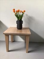 Unieke massief eiken bijzettafeltjes - white wash, Ophalen, Minder dan 45 cm, Minder dan 55 cm, Vierkant