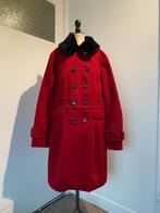 Rode mantel met bontkraag, Kleding | Dames, Jassen | Winter, Yessica, Maat 42/44 (L), Zo goed als nieuw, Ophalen