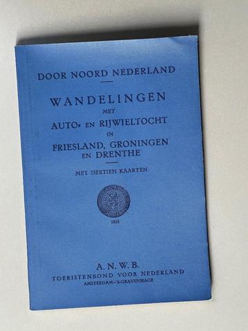 Friesland, Groningen en Drenthe met 13 kaarten ANWB 1933 beschikbaar voor biedingen