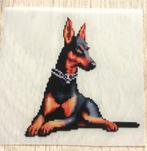 Doberman Hond Retro Pixel Art Sticker, Ophalen of Verzenden, Nieuw, Bedrijf of Vereniging