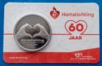 60 jaar Hartstichting penning in coincard, Verzenden, Overige materialen, Nederland