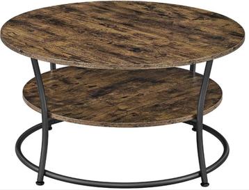 Salontafel – Rond, Industrieel Design - 80 x 45 cm beschikbaar voor biedingen