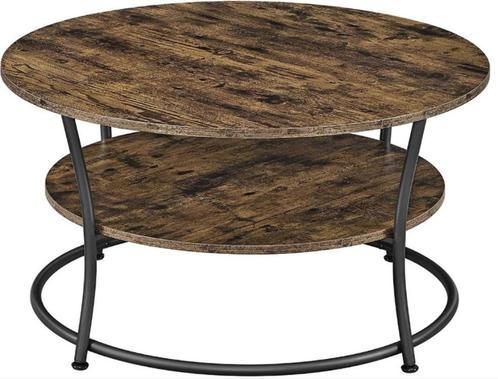 Salontafel – Rond, Industrieel Design - 80 x 45 cm, Huis en Inrichting, Tafels | Salontafels, Nieuw, Minder dan 50 cm, 50 tot 100 cm