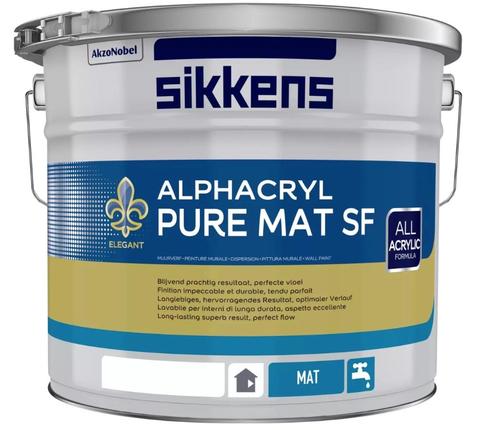 Sikkens Alphacryl Pure Mat SF - kleur RAL 9003 Signaalwit, Doe-het-zelf en Verbouw, Verf, Beits en Lak, Nieuw, Verf, 15 tot 20 liter