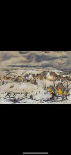 Tekening slag om de Ardennen, Robert Blair, Antiek en Kunst, Kunst | Schilderijen | Abstract, Ophalen of Verzenden