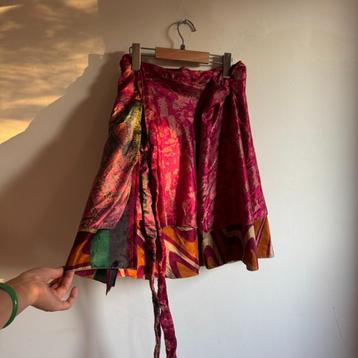 Bohemian Boho Reversible Zijden Wikkelrok beschikbaar voor biedingen
