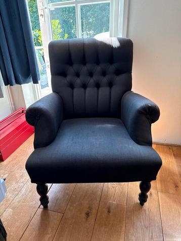 Grijze Fauteuil met Knopen | gratis ophalen