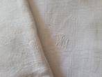 2 antieke theedoeken met monogram set prijs 5.95, Huis en Inrichting, Keuken | Textiel, Heikant 21 Kaatsheuvel, Gebruikt, Wit