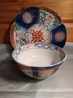 Antieke Japanse Imari kom en schotel., Ophalen of Verzenden