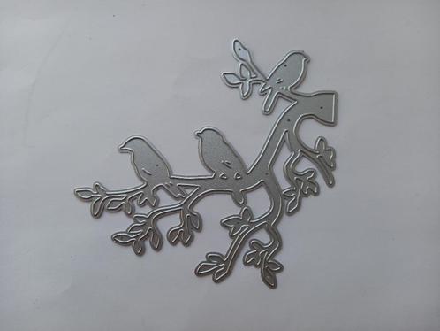 Stans / snijmal : tak met 3 vogels, Hobby en Vrije tijd, Kaarten | Zelf maken, Zo goed als nieuw, Pons of Mal, Overige thema's