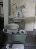 delfs blauw lampetstel hand paind 5 delig, Ophalen of Verzenden