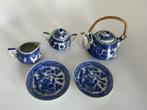 Blauw-Wit Porseleinen kinder Theeservies, Antiek en Kunst, Ophalen of Verzenden