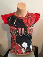 Gsus vintage top rood print haakjessluiting mt M zgan, Verzenden, Zo goed als nieuw, Korte mouw, Rood