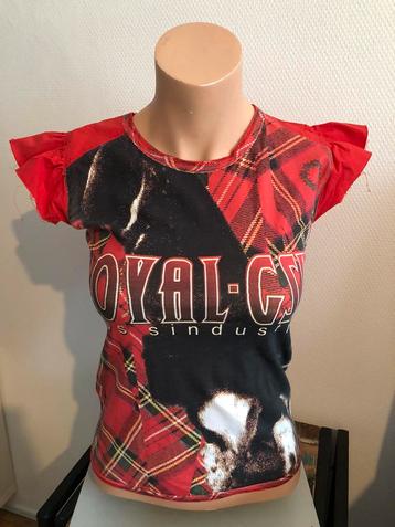 Gsus vintage top rood print haakjessluiting mt M zgan beschikbaar voor biedingen