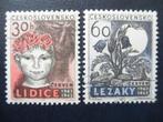 Postzegels Tsjechoslowakije 1962 Lidici, Lezaky- oorlog., Ophalen of Verzenden, Oorlog, Overige landen, Gestempeld