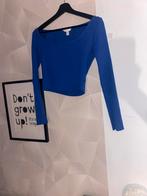 H&M Crop Top - Maat S, Blauw, Ophalen of Verzenden, Zo goed als nieuw, Lange mouw