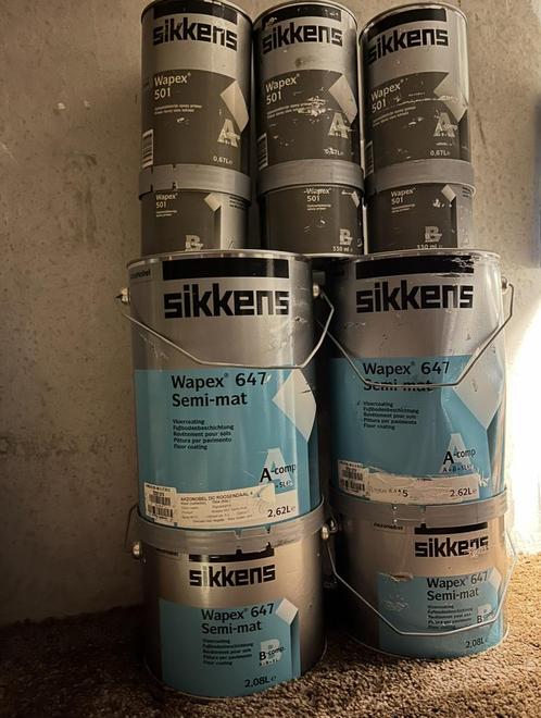 Garage vloercoating Sikkens wapex647 Nieuwprijs 800€ nu 275€, Doe-het-zelf en Verbouw, Verf, Beits en Lak, Nieuw, Verf, Minder dan 5 liter