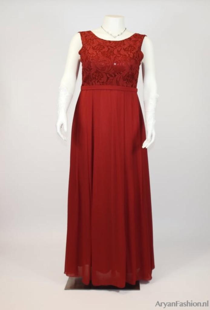 SALE rode grote maat galajurk 50, 52, 54, Kleding | Dames, Gelegenheidskleding, Nieuw, Galajurk, Maat 46/48 (XL) of groter, Rood