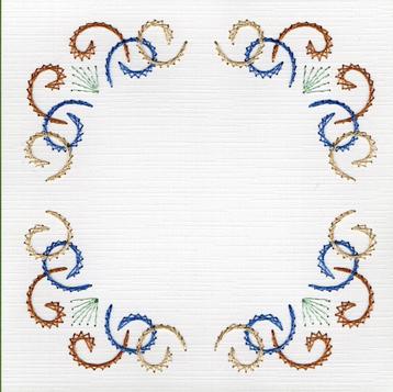 geborduurde oplegkaart nr 14 beschikbaar voor biedingen