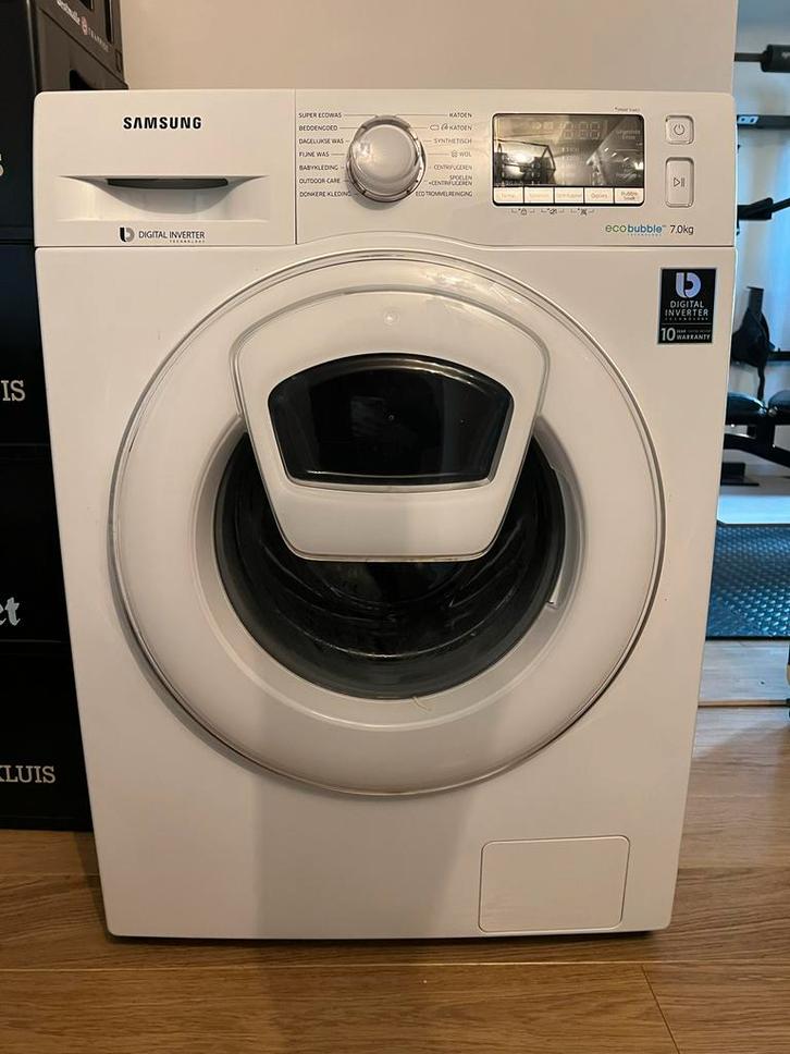 Samsung Ecobubble 7kg Wasmachine met Addwash, Witgoed en Apparatuur, Wasmachines, Gebruikt, Voorlader, 6 tot 8 kg, 85 tot 90 cm