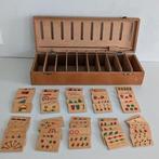 Grote vintage houten doos met gleuven Simplex Holland Tellen, Ophalen of Verzenden