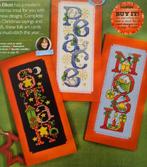 6 leuke Kerst borduurpatronen met o.a. Noel, peace, Star,, Ophalen, Nieuw, Handborduren, Patroon