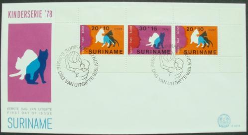 Rep. Suriname FDC E-027-A - Blok kinderpostzegels, Postzegels en Munten, Postzegels | Eerstedagenveloppen, Onbeschreven, Rest van de wereld