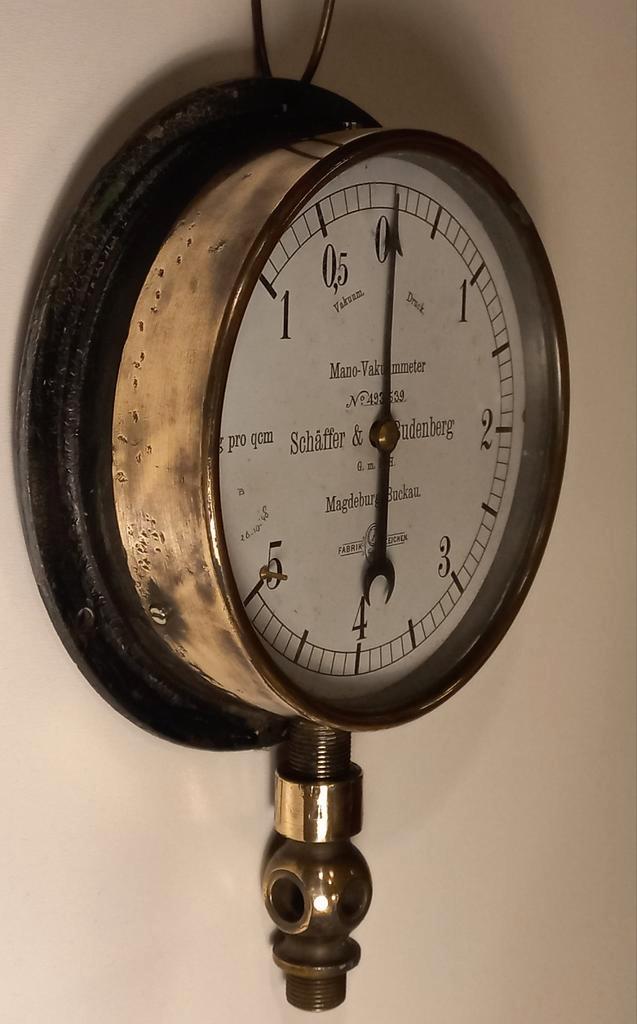 Antieke Schäffer & Budenberg Manometer, Antiek en Kunst, Antiek | Gereedschap en Instrumenten, Ophalen of Verzenden