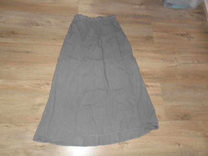 Transfer Grijze Linnen Rok Maat M (NIEUW), Kleding | Dames, Rokken, Nieuw, Maat 38/40 (M), Grijs, Onder de knie, Ophalen of Verzenden