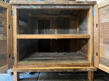 Houten Kastje van Gerecycled Hout - 106x63x100 cm beschikbaar voor biedingen