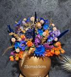 Prachtig bloemstuk in gouden vaas, Ophalen of Verzenden, Nieuw, Binnen