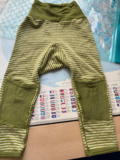 Cosilana groen streepbroekje en paars shirt, wolzijde 86/92, Kinderen en Baby's, Kinderkleding | Maat 92, Gebruikt, Jongen of Meisje