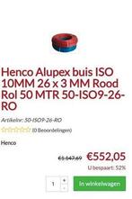 Henco 26mm iso9, Doe-het-zelf en Verbouw, Buizen en Afvoer, Overige materialen, 6 meter of meer, Overige typen, Nieuw