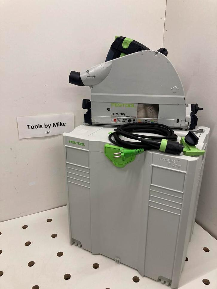Festool ts75ebq invalzaag, Doe-het-zelf en Verbouw, Gereedschap | Zaagmachines, Gebruikt, Invalzaag, 1200 watt of meer, 30 tot 70 mm