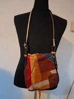 Multicolor patchwork leren schoudertas, Sieraden, Tassen en Uiterlijk, Tassen | Schoudertassen, Overige merken, Anneonline, Steenbergen