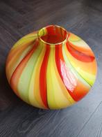 Kleurrijke Glazen Vaas, Huis en Inrichting, Woonaccessoires | Vazen, Oranje, Ophalen of Verzenden, Minder dan 50 cm, Glas