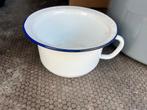 Emaille po met blauwe rand, Antiek en Kunst, Antiek | Emaille, Ophalen of Verzenden