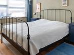 Stijlvol metalen bedframe 180x200 Lillesand zwart ikea, Huis en Inrichting, Slaapkamer | Bedden, Ophalen, Gebruikt, Zwart, Tweepersoons