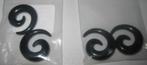 4x acryl oorplugs zwart, 8 mm, Ophalen of Verzenden, Nieuw, Overige materialen, Oor- of Traguspiercing