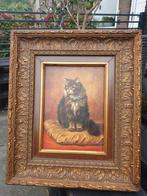 Antiek katten schilderij  gesigneerd, Antiek en Kunst, Kunst | Schilderijen | Klassiek, Ophalen of Verzenden