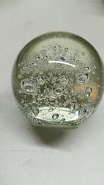 Glazen presse-papier bol bubbelstijl 50s, Ophalen of Verzenden