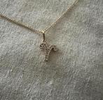 Geelgouden 14krt ketting met horoscoop ram hanger 45cm, Ophalen of Verzenden, Nieuw, Goud, Goud