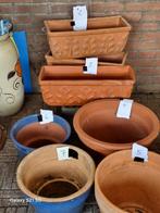 bloempotten terra cotta, Tuin en Terras, Bloempotten, 25 tot 40 cm, Gebruikt, Rond, Minder dan 40 cm