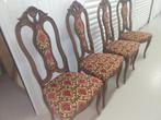 4 mooie houten antieke Queen Ann stoelen., Ophalen