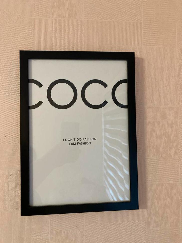 Coco Chanel Poster/Schilderij - 32x23cm, Huis en Inrichting, Woonaccessoires | Schilderijen, Tekeningen en Foto's, Zo goed als nieuw