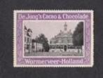 Sluitzegel Apeldoorn Raadhuis De Jong's Cacao Wormerveer., Verzamelen, Ophalen of Verzenden, Zo goed als nieuw
